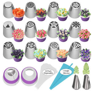 Russian Tulip Icing Piping Nozzles Stainless Steel Flower Cream Pastry Tips Nozzles Cake Decorating Tools