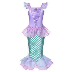 Elsa Anna Kid Princess Girls Dress Rapunzal Kids Cosplay Halloween Vestidos Children Costume Birthday Party Dress