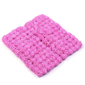    144 ชิ้น 1.7 เซนติเมตรมินิลูกไม้ Pe Rose Foam Flower Heads ช่อดอกไม้สำหรับงานแต่งงานตกแต่งบ้านสมุดภาพ DIY พวงหรีดดอกไม้ประดิษฐ์