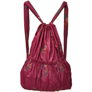 Waterproof Large Capacity Floral Cotton Drawstring Bag for Middle-Aged And Elderly People Shopping And Buying Vegetables Backpack