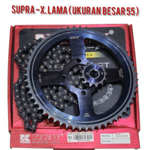 Gir Set/Gigi Tarik/Chain Kit Supra x lama Ukuran Besar 55