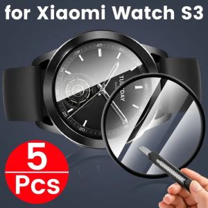 3D Soft Fibre Glass Protective Film For Xiaomi Watch S3 Full Curved Cover Screen Protector For Xiaomi S3 Smart Watch Accessories