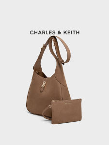 Charles & Keith | Retro Commuter Large Capacity Suede Hobo Tote Bag