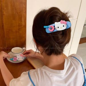 Large Size Cute Cartoon Button KT Duckbill Hair Clip Shark Fin Hair Clip Colorful One-Strand Grab Clip for Back of Head