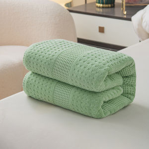 ผ้าห่มผ้าเช็ดตัวคอตที่ 100% สไตล์รังผึ้งเป็นมิตรกับผิวฤดูร้อนผ้าห่ม คลุมโซฟา ผ้าห่ม 50 หน้า