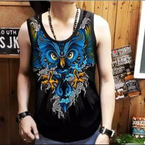 ShopAoi - Singlet Full Owl / Kaos tanpa lengan / Kaos Dalam / Singlet Pria / Lekbong