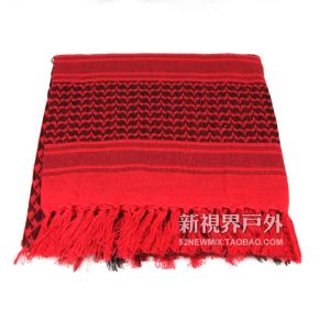 Free Soldier Sports Outdoor Scarf Men and Women Headcollar Variety Arabic Square Scarf Pure Cotton Keep Warm and Windproof in Winter