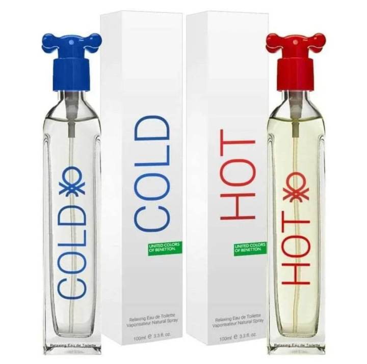 ORIGINAL BENETTON PERFUME HOT AND COLD 100ML PERFUME FOR MEN AND WOMEN  IMPORTED FROM DUBAI Lazada PH