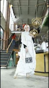 MYREDO - Kaftan Wanita Muslim Bahan Crinkle Kekinian NO INNER Andira