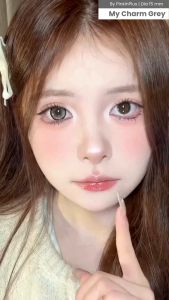 COD SOFTLENS MY CHARM GREY 14.5MM BY PINKIN NORMAL DAN MINUS TINGGI