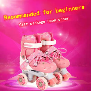 roller skates 4 wheels for kids 12 years old roller blades skating shoes girls size adjustable Double Row Adjustable Roller Skates Outdoor Skates Indoor Skates Shoes Double-Row Adjustable Roller Skates Skates Suitable For Beginners 4 wheel roller skates