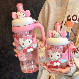 Túi Đựng Nước Kitty Cat Dễ Thương Tay Cầm Có Van Chất Liệu Nhựa Tritan Dùng Cho Học Sinh Đồ Dùng Ăn Uống Đồ Dùng Gia Đình