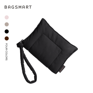 BAGSMART Stylish Coin Wallet Purse Waterproof Coin Clip Lightweight Wristlet Card Holder with Zipper & Id Window