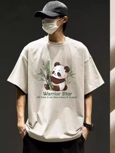 American Retro Japanese Style Ins Trendy Brand Heavyweight 100% Pure Cotton round Neck Short Sleeve T-Shirt Summer Men Loose Fashion Match