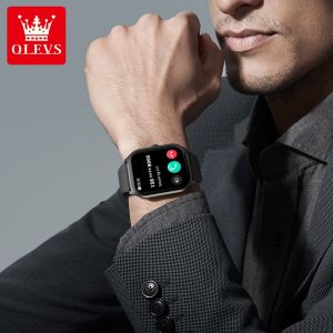 OLEVS Smart Watch S9 2025 Original 2.01" AMOLED Touch Screen Waterproof Blood Pressure Sport Watch Bluetooth Calling Smartwatches Heart Rate Monitor Sleep Monitor Fitness Tracker Wireless Charging Android IOS