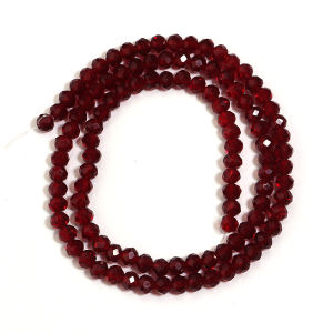1 Strand 3/4/6/8mm Dark Red Faceted Crystal Beads Abacus Glass Beads Loose Spacer Bead For Jewelry Making DIY Necklace Bracelet