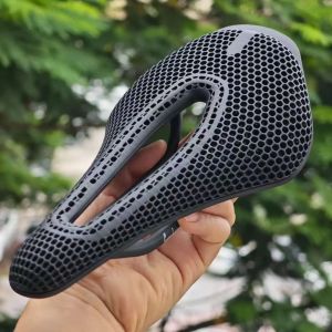 GOLDIX 3D Printed Carbon Bicycle Saddle Ultralight Honeycomb Structure Breathable Shockproof for MTB Road Racing