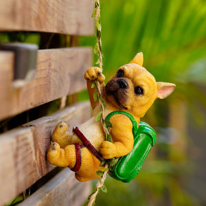 Đồ Trang Trí Ngoài Trời Sáng Tạo Hình Chú Chó Leo Cây Treo Tường Bằng Nhựa Phong Cách Hiện Đại Trang Trí Nhà Cửa Cho Sân Vườn