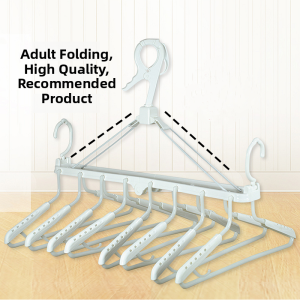 Adult Windproof Folding Plastic Clothes Hanger Eight-in-One Outdoor Balcony Storage Organizer Japanese Style Combination Hanger