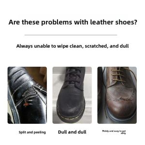 MONLEYTA | Leather Shoe Polish Black Genuine Leather Care Oil Colorless Universal Liquid Shoe Cleaning Cream Shoe Brush For Leather Shoes