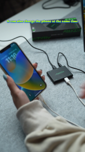 KOORFLY K1 Pro Stereo Sound Splitter High Sound Quality Audio Adapter Support Charging Recording Direct Broadcasting Musical Instrument Use