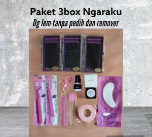 paket bulu mata nagaraku remover  plus lem tanpa pedih