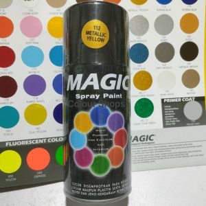 Pilok Pilox Cat Magic Metallic Yellow Kuning Metalik 112 300cc Cat Semprot Serbaguna Magic Spray