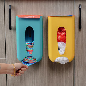 Kitchen wall hanging Plastic Bag Dispenser Garbage Bags Storage Box bathroom Organizer shoe cover Roll Paper storage case holder