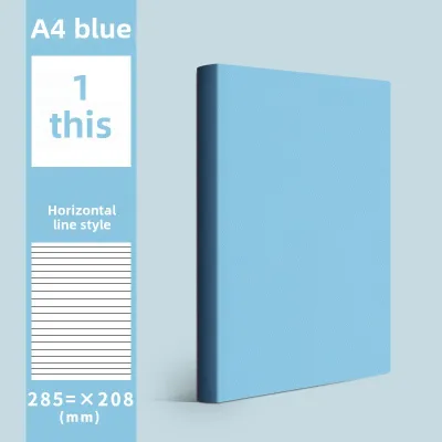 A4 Notebook Big Book Padded Extra Thick Notebook Minimalist Ins Style College Student Soft Leather Large Postgraduate Entrance Examination Preparation Notes Dedicated Memo Diary Book High School Students
