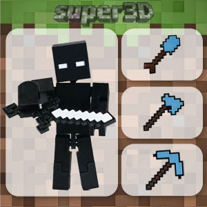 3D Printed Minecraft Figures Him Entity 303 Moveable Three-Dolls Model Toys Display Pieces Gifts