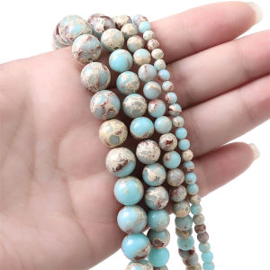 4/6/8/10mm Natural Stone Beads  Blue Snakeskin Jaspers Beads ShouShan Stone Round Loose Beads For Jewelry Making DIY Charms Bracelet