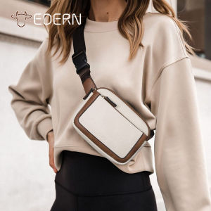 EDERN New PU Leather Sports Waist Bag for Women Lulu Same Style Belt Bag Crossbody Bag Outdoor Running Fanny Pack Phone Bag Ladies Chest Bag