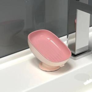 YEGBONG | Self Draining Soap Holder with Super Suction Cup Detachable Tray Soap Dish for Bathroom Kitchen Sponge Storage