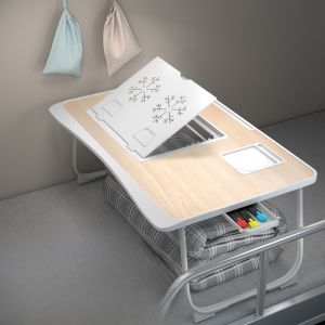 Foldable Laptop Desk Board Small Table for Upper Bed Study Computer Adjustable Height Notebook Home Use Student Dormitory Desk