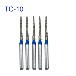 5pcs/pack Conical Dental Diamond Burs TC Dental Drills For High Speed Handpiece Dental Lab Technican Dentistry Material Supply