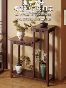 Modern Minimalist Office Tea Table Side Cabinet Mini New Chinese Style Tea Water Rack Display Shelf Corner Table Storage Rack