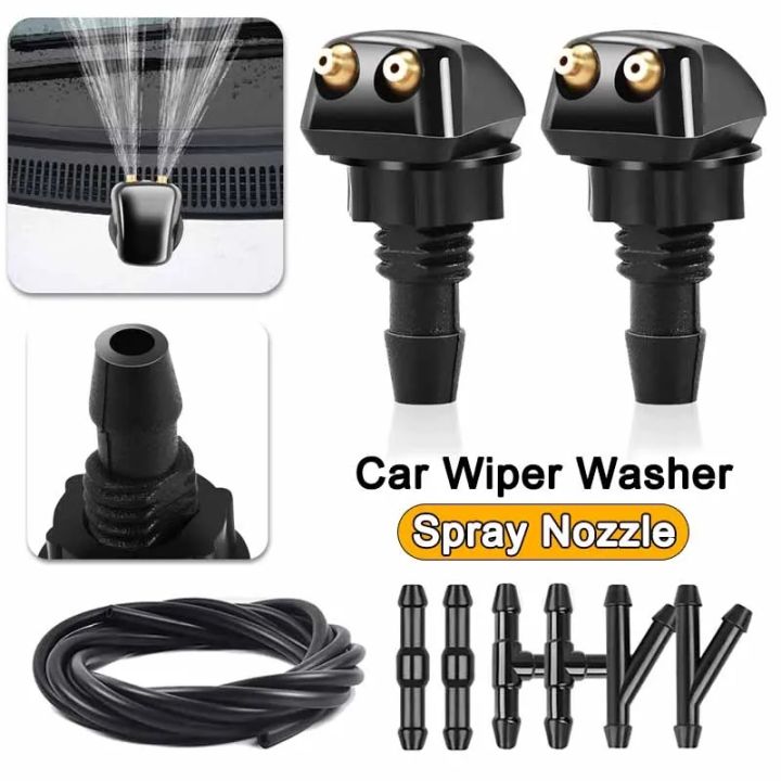 DIY All in One Car Wiper Washer Hose Set Wipers Spray Hose Fitting Car