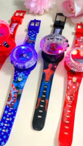 Jam Tangan Anak Digital LED Karakter Spider-Man Captain America Iron Man Strap Karet Rubber