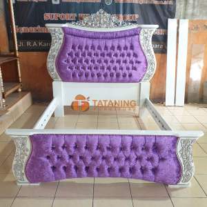 DIPAN BUNGA SAKURA KAYU JATI FINISHING MEWAH RANGKA TEMPAT TIDUR SULTAN BIG SIZE SUPER ORIGINAL UKIR DEKORASI RUANG INTERIOR MURAH TATANING FURNITURES JEPARA