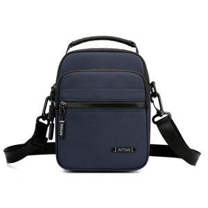 Mens Oxford Cloth Single Shoulder Bag 2025 New Commuter Bag Multi-Functional Simple Mobile Phone Bag Crossbody Bag for Travel