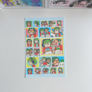 Bộ 1/8 Miếng Dán Hình Cô Gái Hàn Quốc Dễ Thương Phong Cách Kawaii Nhân Vật Hoạt Hình Dán Trang Trí Tự Làm Cho Nhật Ký Sổ Tay Planner