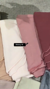 Tudung Bawal Curve Cotton bidang 45 |tudung nikah tudung tunang /mudah bentuk/kain sejuk