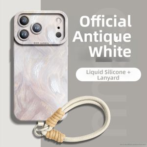 Shockproof New Feather Gauze Flowing Color Lanyard Included Full Enclosure Case