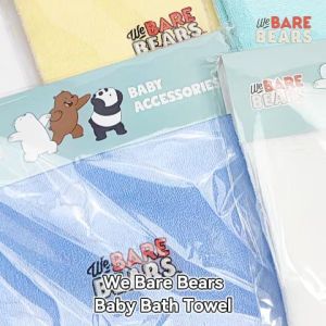 We Bare Bears Tuala Mandi Bayi Kanak / Newborn Infant Baby Cotton Bath Towel 50cm*100cm Soft & Fast Absorbent 30118 WBB