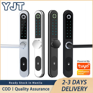 KASIDA Tuya smart door lock main door safety lock sliding door lock smart lock for door digital door lock aluminum biometric fingerprint lock / password / ic card /key / app unlock electronic lock for glass / wooden / metal door