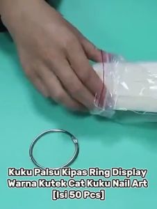 Kuku Palsu Kipas Ring Display Warna Kutek Cat Kuku Nail Art [Isi 50 Pcs]