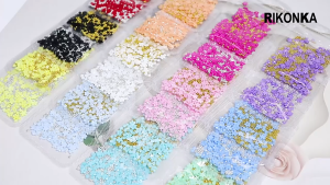 อะไหล่ดอกไม้ติดเล็บเรซิ่น สำหรับตกแต่งเล็บ แต่งเครื่องประดับ 200ชิ้น