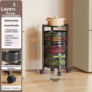 evesigar | Rotating Multi-tier Home Storage Cart