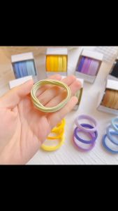 F4 5pcs Ikat Rambut Ponytail Korea Set isi 5pcs Karet Kuncir Elastis Lebar Elastic Hair Ties ISB001
