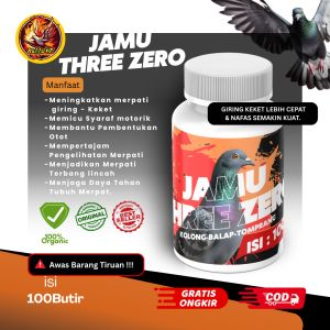JAMU MERPATI HERBAL THREE ZERO GIRING KERAS 100 BUTIR